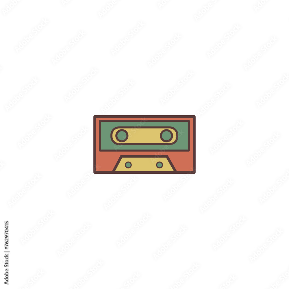Fototapeta premium Cassette Icon Vector Design