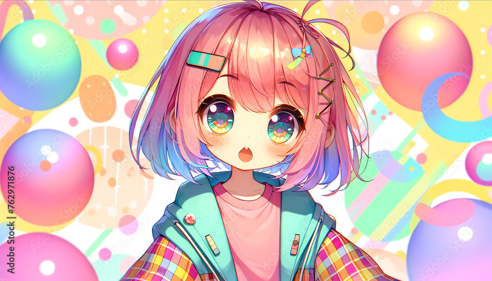 2頭身女性アニメキャラ｜Genrative　Ai