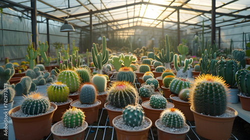 Showcase the unique beauty of cactus farms, particularly in arid regions