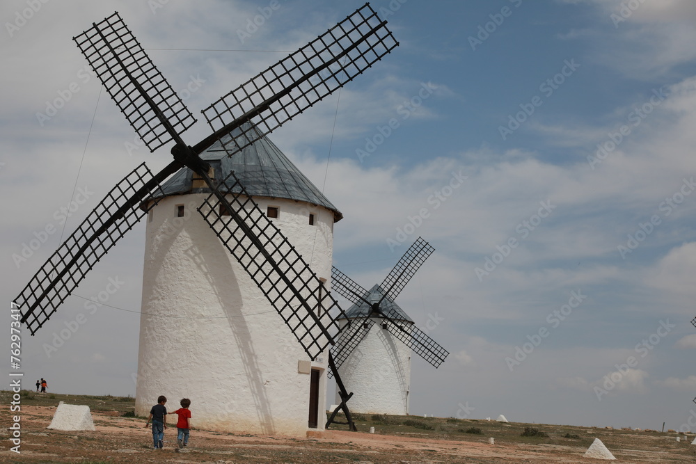 windmill in the village campos de criptana