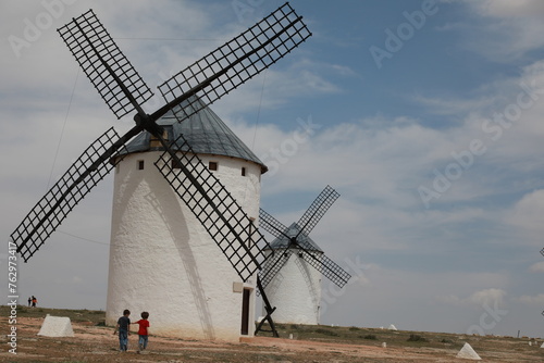 windmill in the village campos de criptana photo