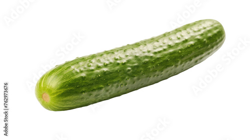 Green Cucumber on White Background. On a White or Clear Surface PNG Transparent Background..