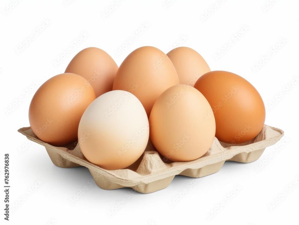 eggs in a basket isolated eggs in a basket isolated