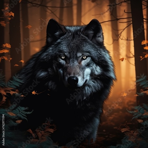 wolf in the woods © faiz