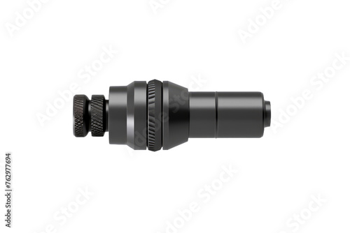 Close Up of a Camera Lens on a White Background. On a White or Clear Surface PNG Transparent Background..