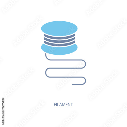 filament concept line icon. Simple element illustration. filament concept outline symbol design.