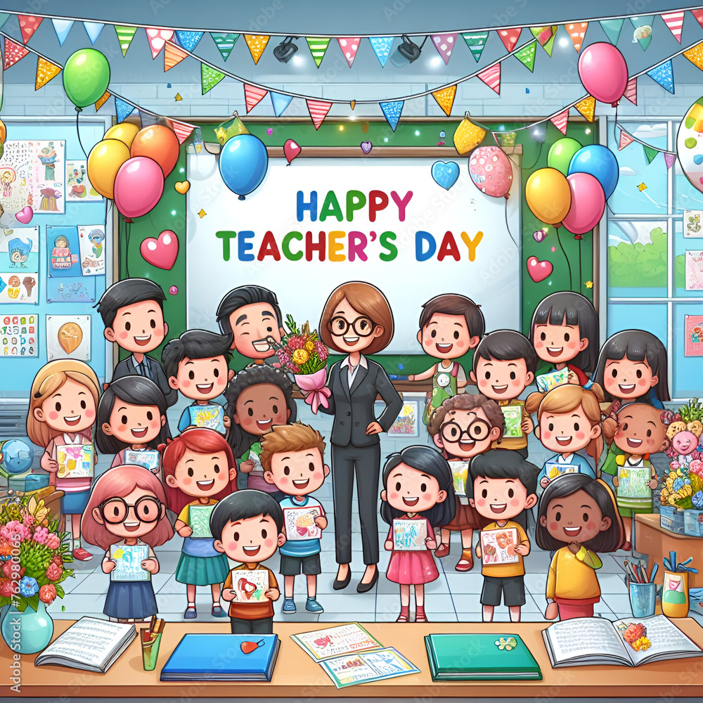 Teacher's day illustration jpg. Teacher's day illustration jpg.