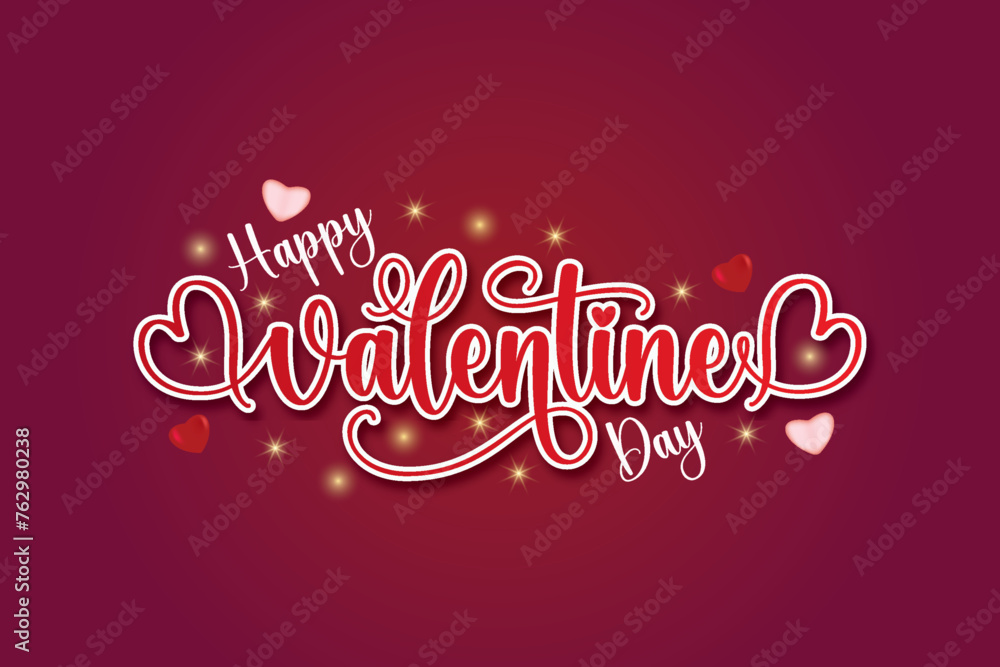 Valentines day 3d editable text effect	