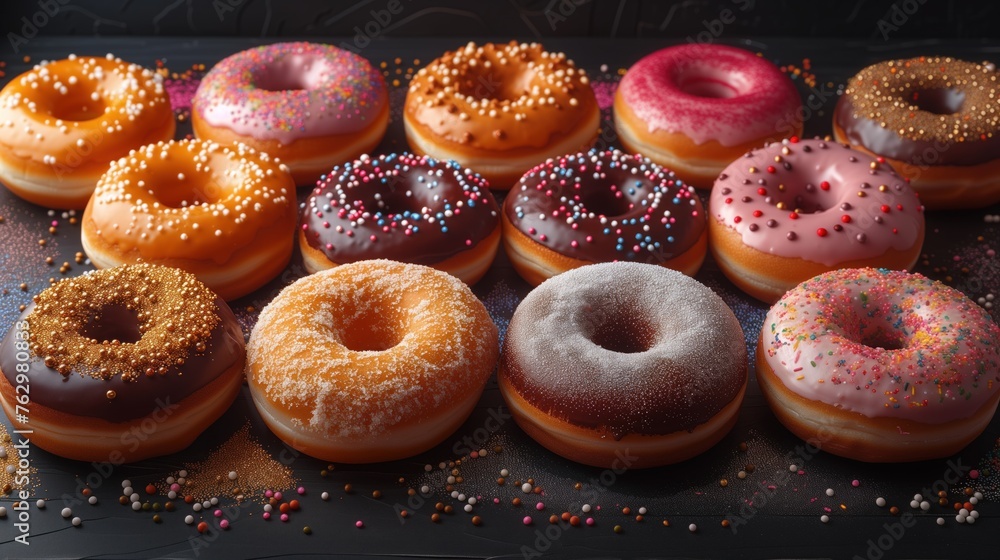 food background donuts in sweet glaze food background donuts in sweet glaze