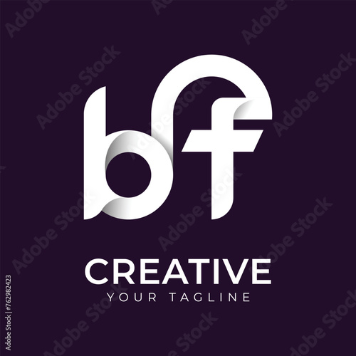 Letter bf logo, vector logo design template 