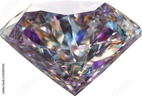 Diamond stone, colorful gemstone clipart. photo