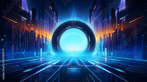  Vector Abstract futuristic technology background concept  Illustration high digital