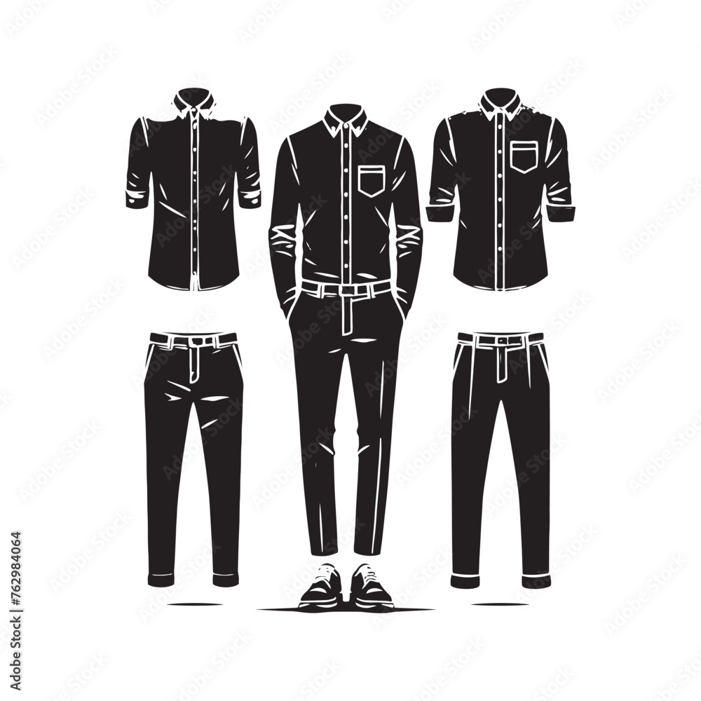 Elegant Business Casual Silhouette Extravaganza - Illuminating the Sophistication of Professional Fashion with Business Casual Illustration - Minimallest Business Casual Vector
Elegant Business Casual Silhouette Extravaganza - Illuminating the Sophistication of Professional Fashion with Business Casual Illustration - Minimallest Business Casual Vector