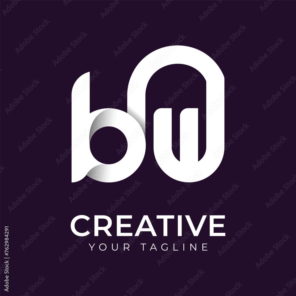 Obraz premium Letter bw logo, vector logo design template 