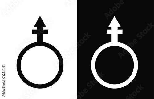 Androgyne symbol. Gender and sexual orientation icon or sign concept 6 5 4 photo