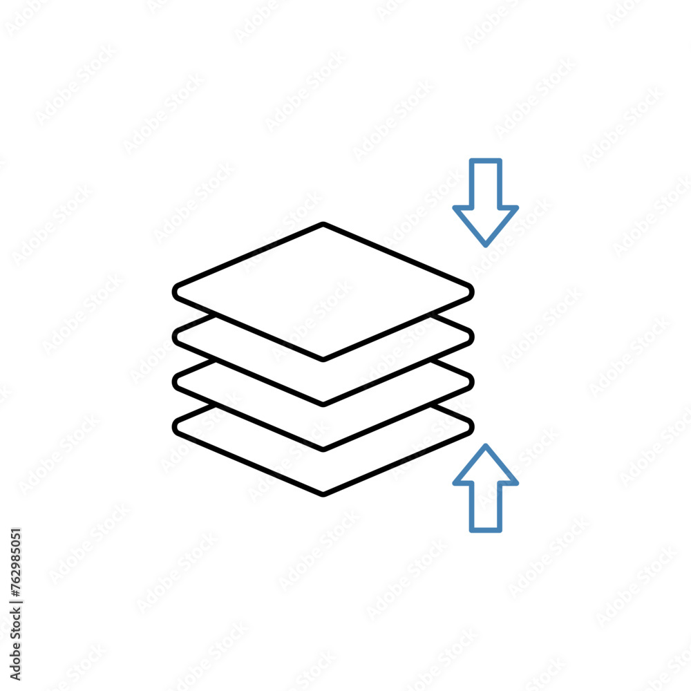 layer concept line icon. Simple element illustration. layer concept outline symbol design. layer concept line icon. Simple element illustration. layer concept outline symbol design.