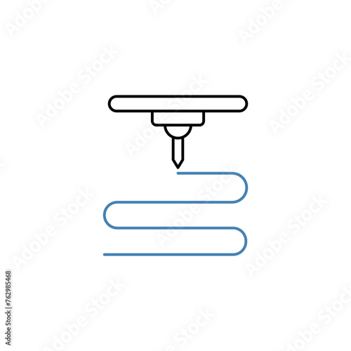 additive manufacturing concept line icon. Simple element illustration.additive manufacturing concept outline symbol design.