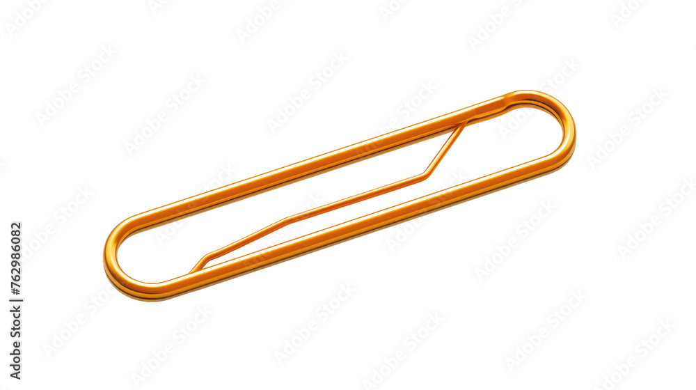 Yellow Paper Clip on White Background. On a White or Clear Surface PNG Transparent Background.. Yellow Paper Clip on White Background. On a White or Clear Surface PNG Transparent Background..