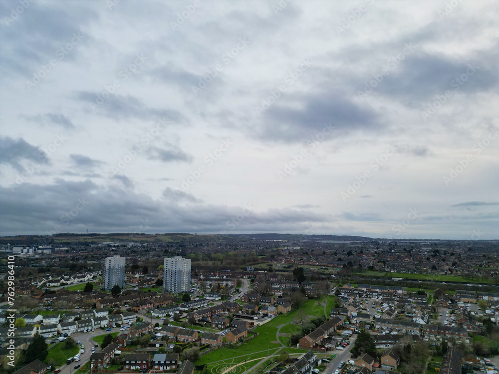 Aerial View of Residential Estate at North Luton City of England UK Aerial View of Residential Estate at North Luton City of England UK
