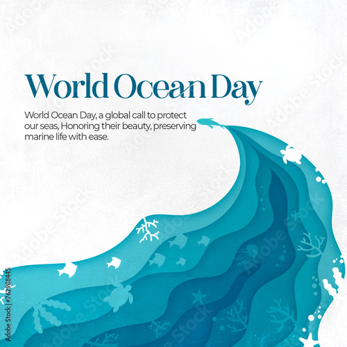 Illustration of an ocean wa...