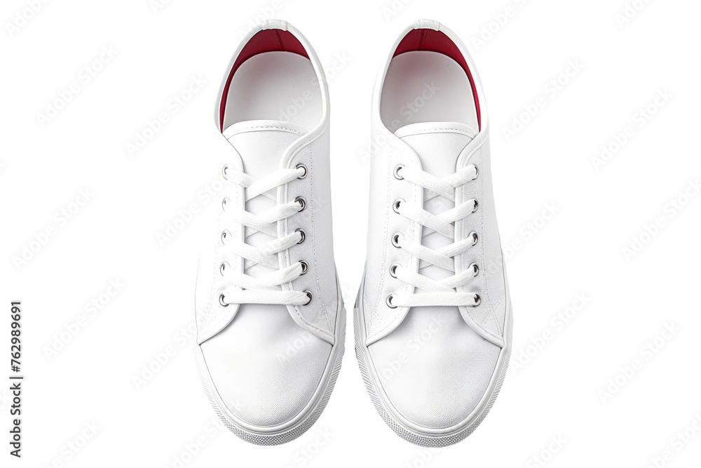 Pair of White Shoes on White Background. On a White or Clear Surface PNG Transparent Background.. Pair of White Shoes on White Background. On a White or Clear Surface PNG Transparent Background..