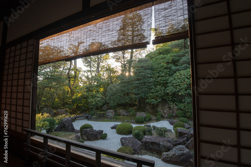 Traditional Japanese room and garden