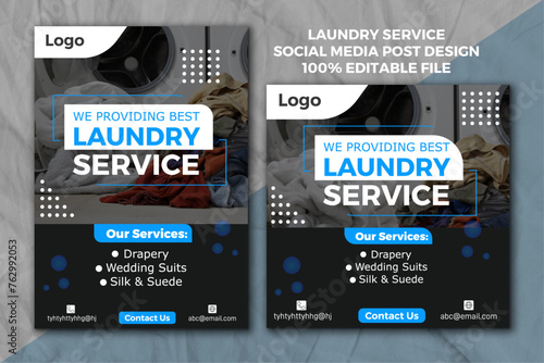 Laundry Service Flyer Template, Dry cleaner Flyer, Poster brochure design, Laundry business marketing poster, Vector Editable and Print ready, Laundry cleaning company promotion, 
