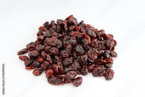 Dried black grape berry Jumbo, close-up with white background