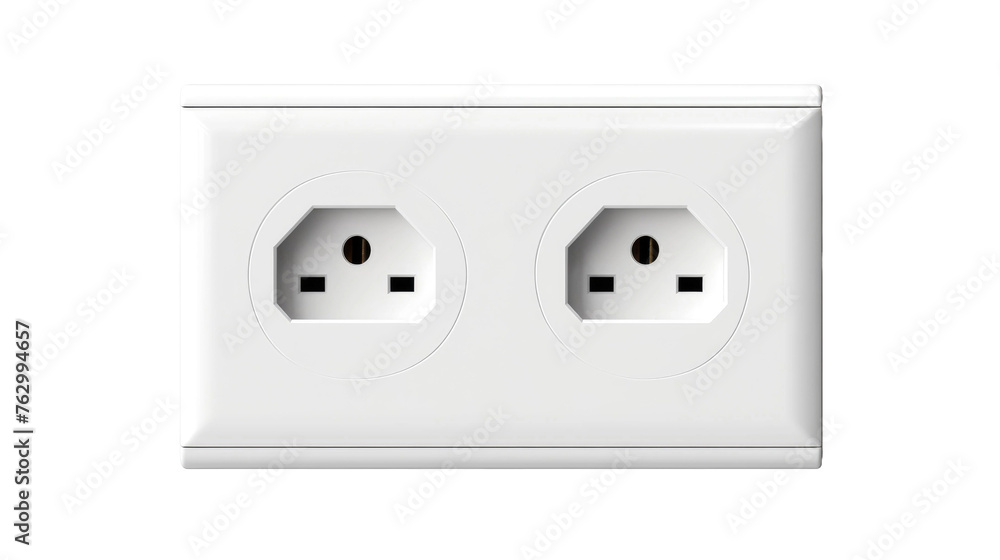 double european electrical socket on white isolated background double european electrical socket on white isolated background
