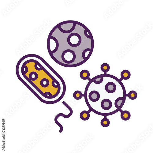 Bacteria icon editable stock vector illustration