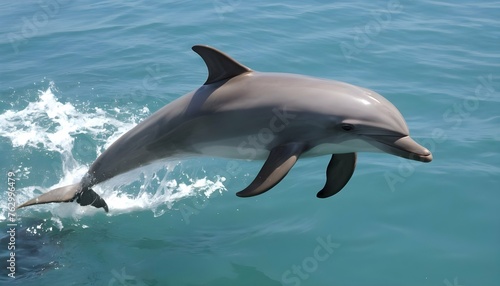 A Dolphin Twirling Gracefully In The Water Upscaled 2
