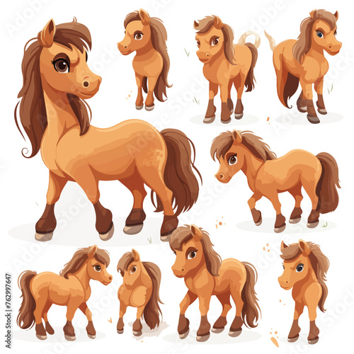 Cute horse clipart clipart isolated on white background