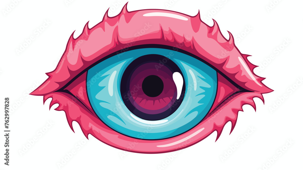 A cartoon illustration of an eyeball monster 