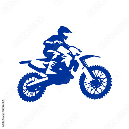 motocross silhouette logo vector