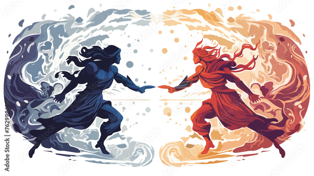A cosmic battle between gods and demons shaping the