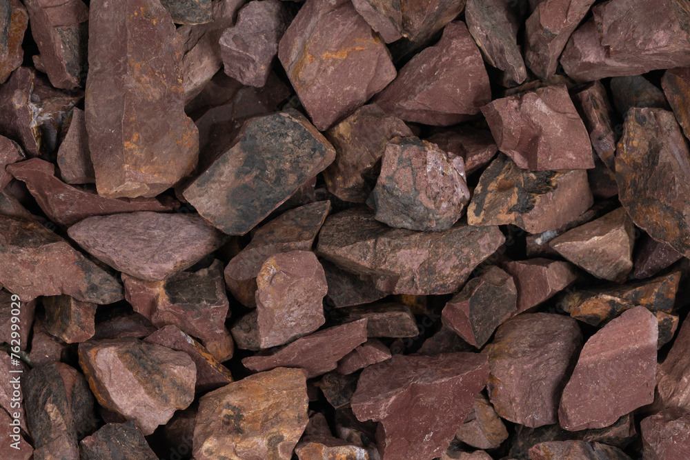 crushed stone crumb background texture close-up. rubble in a heap. natural decorative primer for designers. fraction crushed stone crumb background texture close-up. rubble in a heap. natural decorative primer for designers. fraction