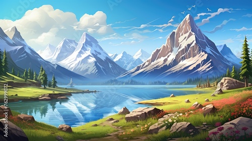 lake in the mountains © Wallpaper