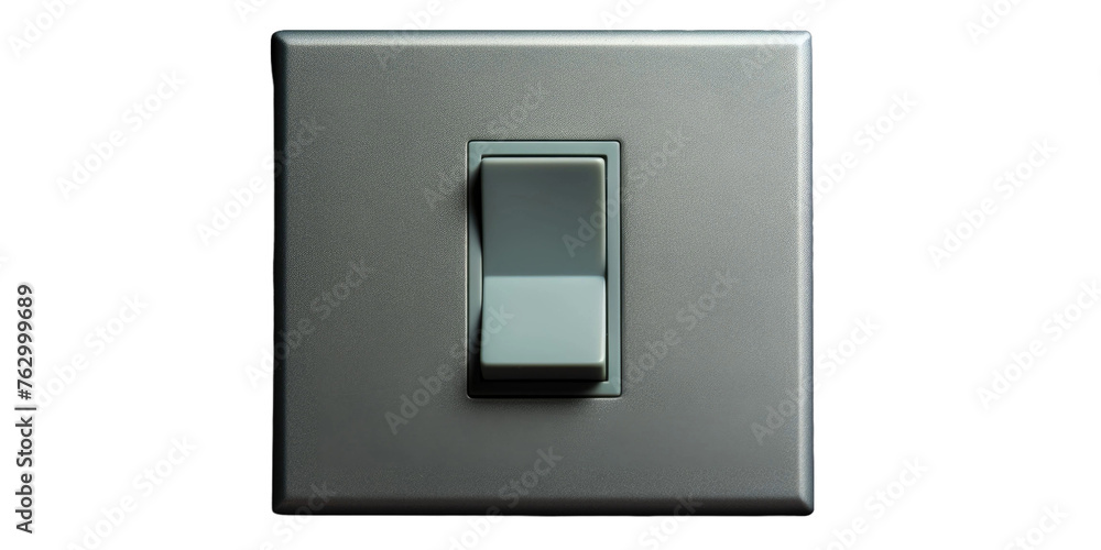one single-gang switch with a luminous indicator isolated on transparent a white background one single-gang switch with a luminous indicator isolated on transparent a white background