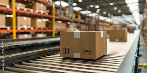 Dive into the world of shipping logistics as packages make their way onto a conveyor belt at a bustling shipping hub With automated systems and meticulous handling.