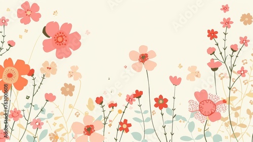 Background with cute florals