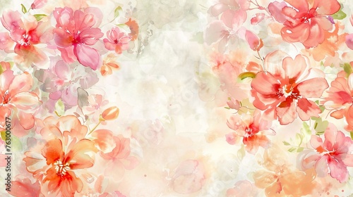 An endless background of watercolor flowers