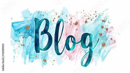 The word Blog created in Modern Calligraphy.