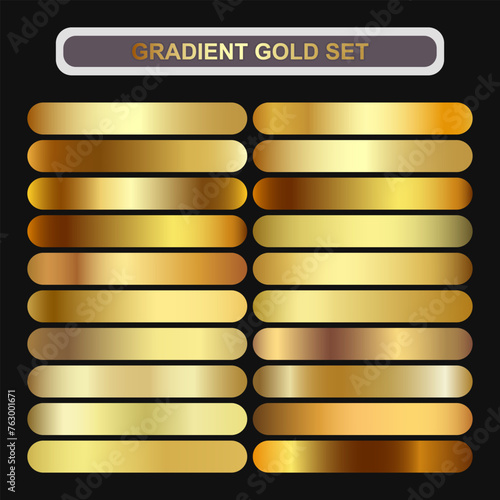 swatches of cool gold gradations
