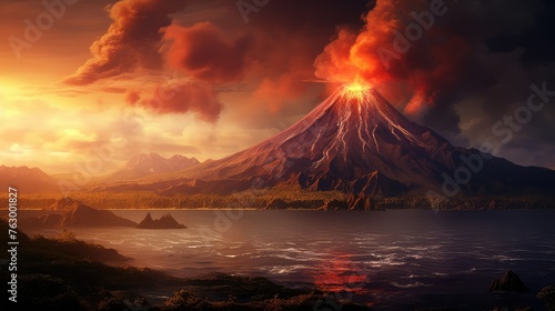 fire in the mountains © Wallpaper