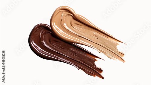 Wallpaper Mural High-resolution 3D illustration of three foundation smears in dark, medium, and light skin tones Torontodigital.ca