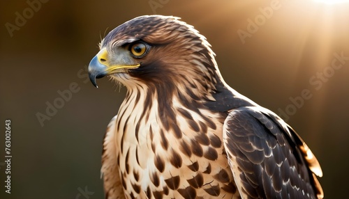 A Hawk With Its Feathers Glistening In The Sunligh Upscaled 8