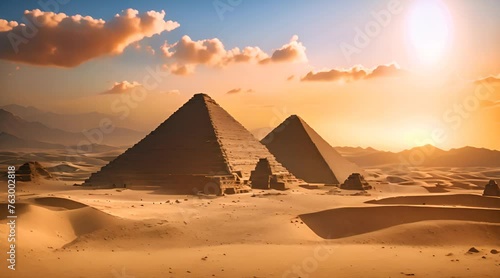 Guarding the Sands, A Journey Through the Ancient Necropolis of Giza and Its Iconic Pyramids photo