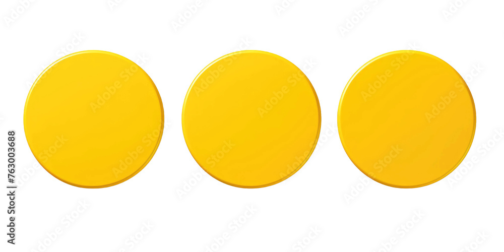 yellow round stickers on white isolated background yellow round stickers on white isolated background