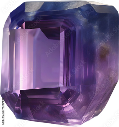 Sapphire stone, colorful gemstone clipart. photo