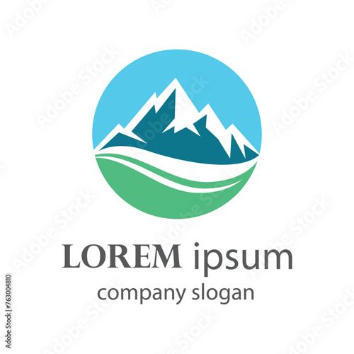 Free Download high and snowy mountain logo design - GFXLoad